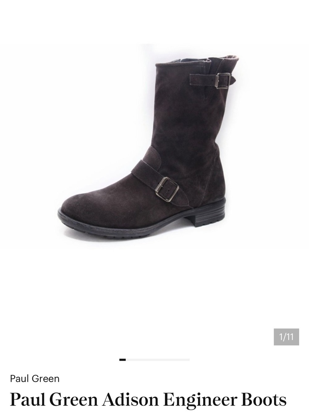 Paul Green Brown Suede Engineer Boots size 4 US size 6.5